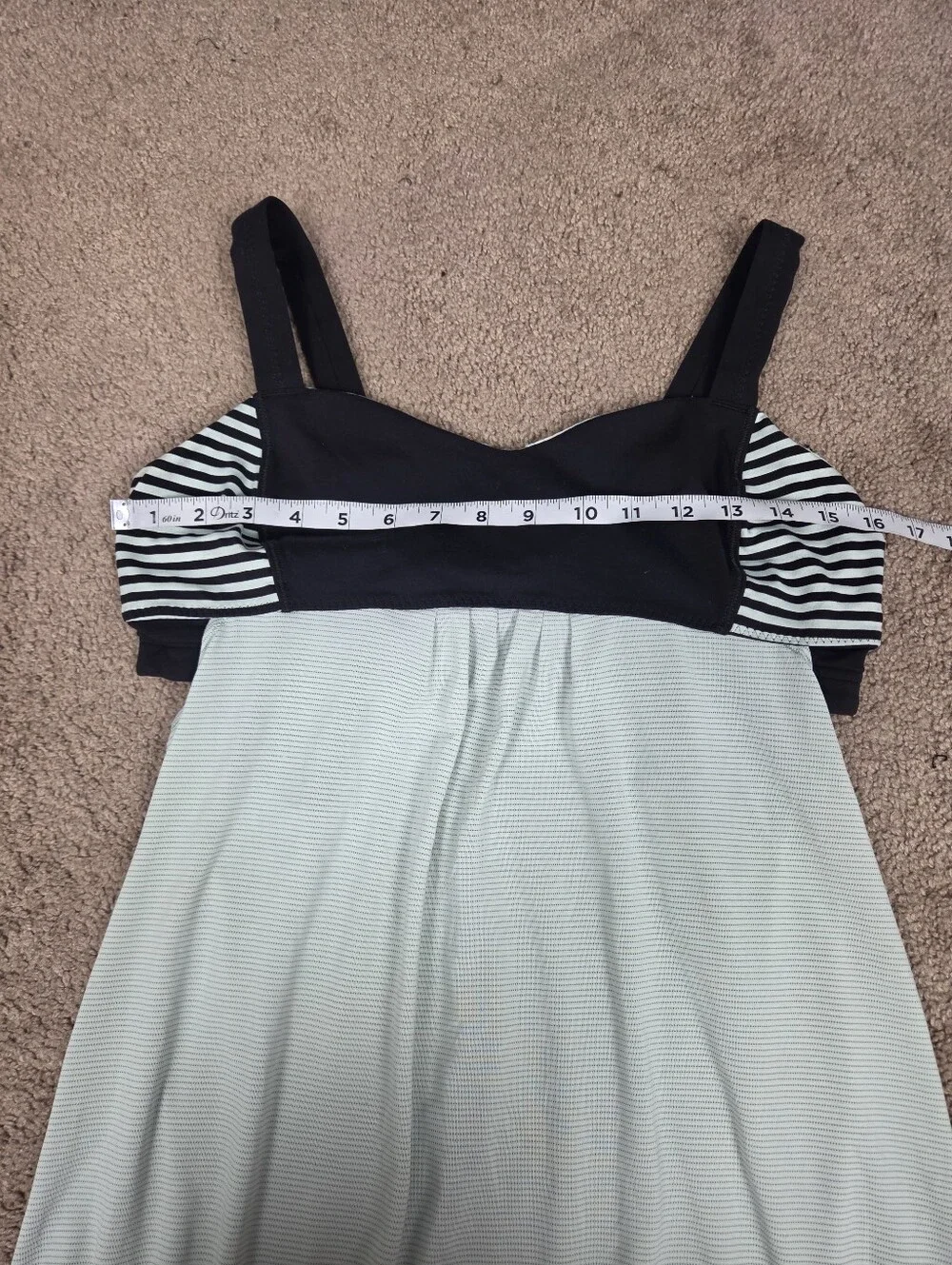 lululemon athletica Black & Mint Striped Tank